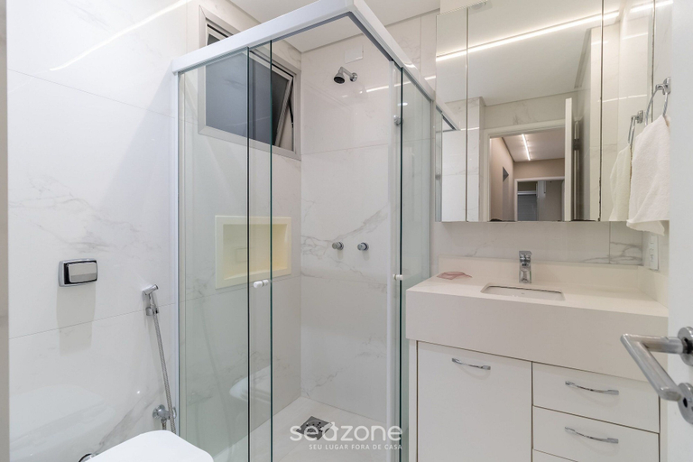 Bathroom, Modern Apart Near Beira-mar Norte, Downtown Vra404, Florianopolis