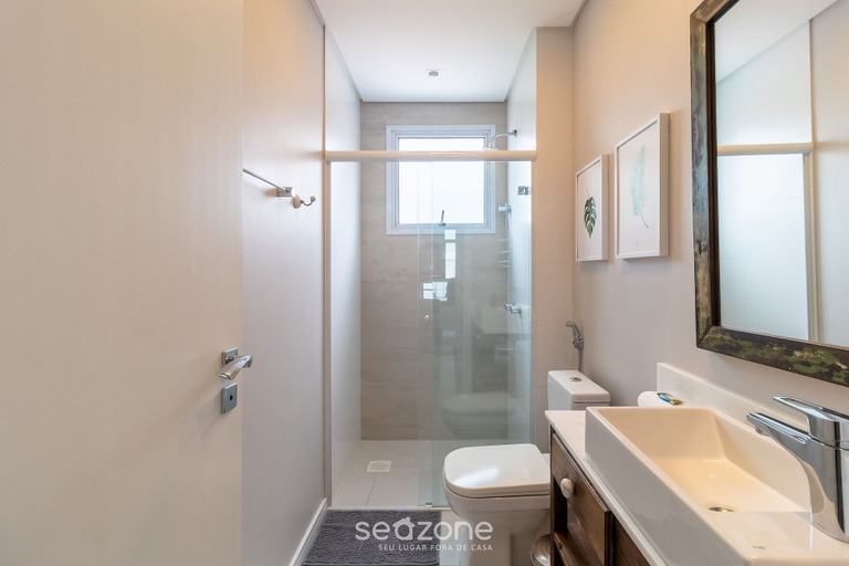 Bathroom 4, Apartment Front to the Sea With Barbecue Vdr0202, Florianopolis
