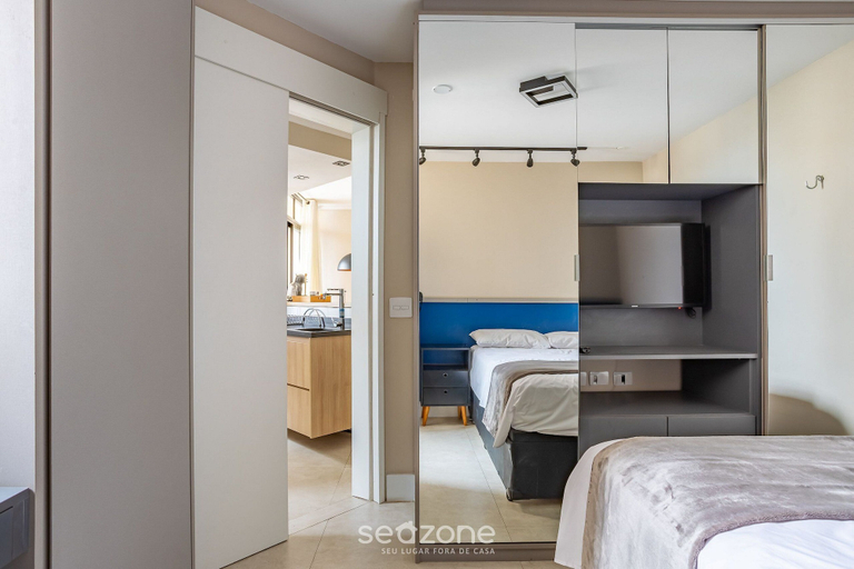Bedroom, 1 Bedroom Apartment with pool 600m from Moema/SP metro station NPZ093, São Paulo