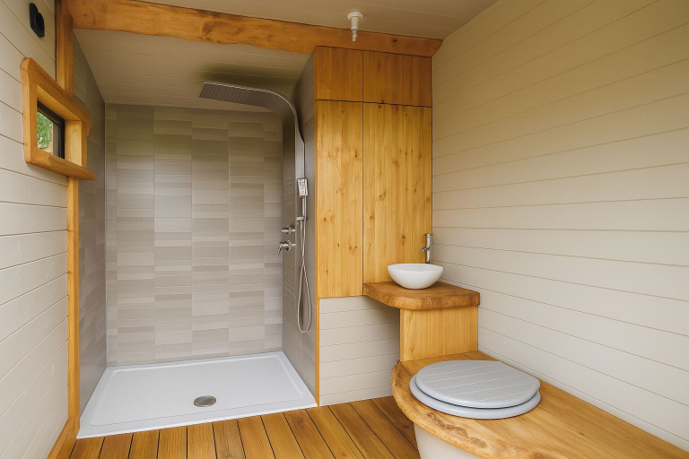 Bathroom, Beautiful Rural Yurt With Wood Fired hot tub, Somerset