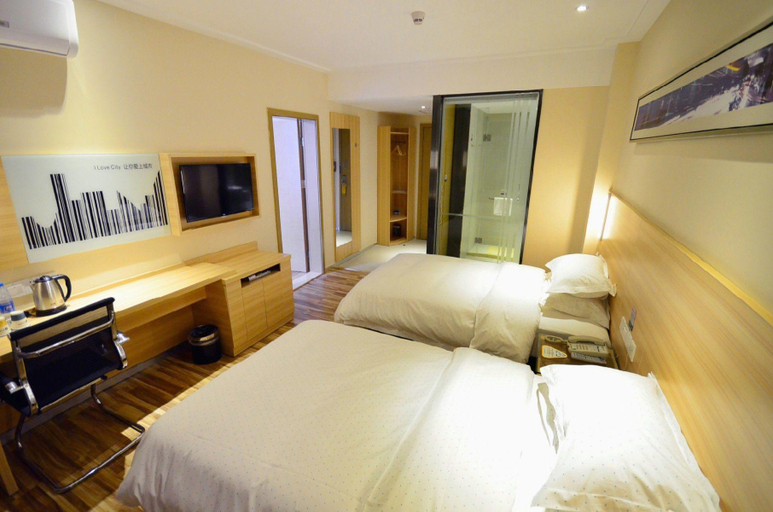 Bedroom 2, City Comfort Inn Wuhan Jiangxia Stadium, Wuhan