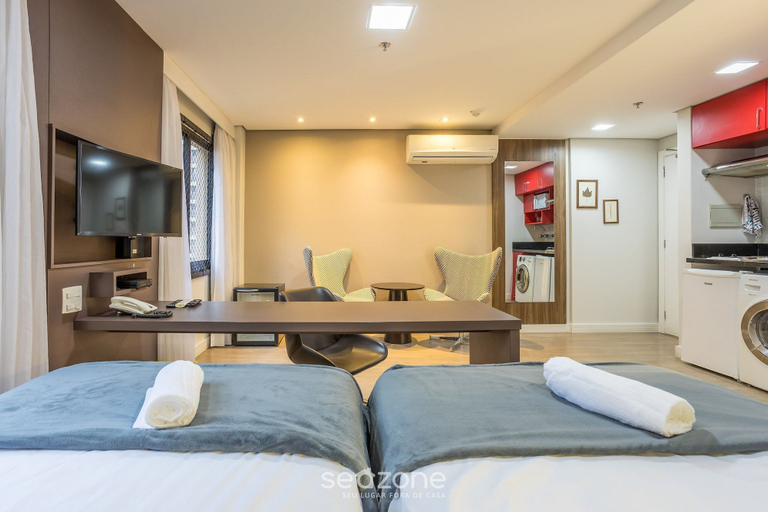 Bedroom, Modern Studio Just 300m From Moema Metro Sqc0810, São Paulo