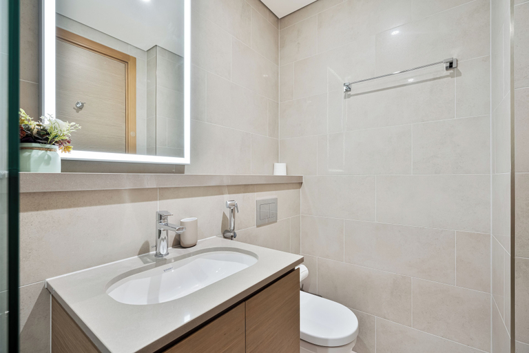 Bathroom 2, PVH - Serene 1BR - Sobha Waves, Dubai
