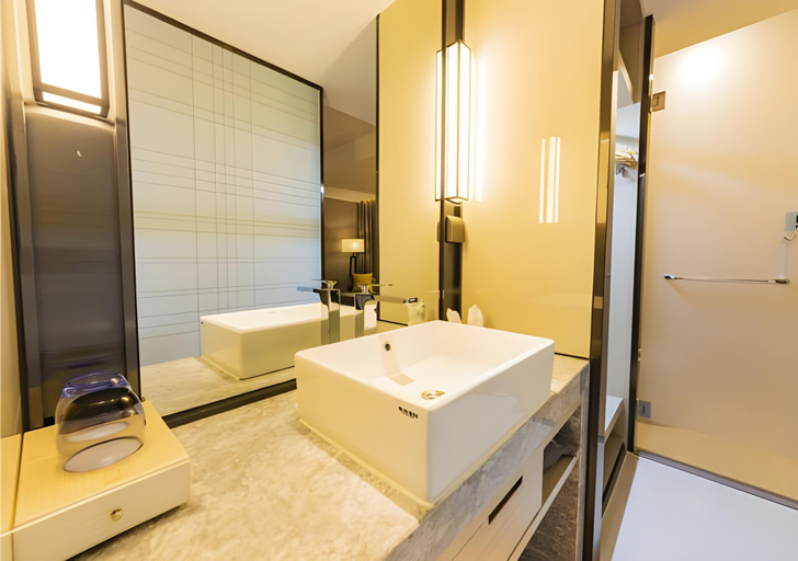 Bathroom, Echarm Hotel Zhangzhou Jiaomei Town Railway Station Renhe Xi Road, Zhangzhou