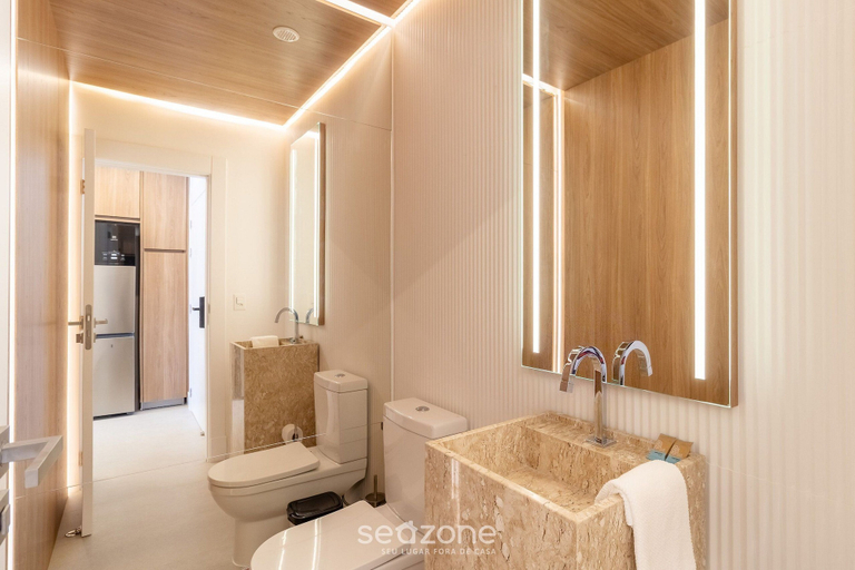 Bathroom, New apt w/ Barbecue 300m From the Beach - Bel0201, Florianopolis