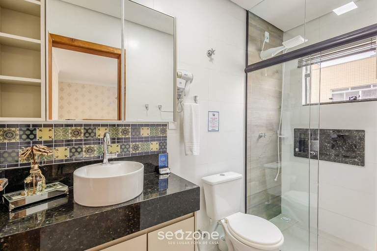 Bathroom, Apt With BBQ 70m From the Beach - Mta0201, Barra Velha