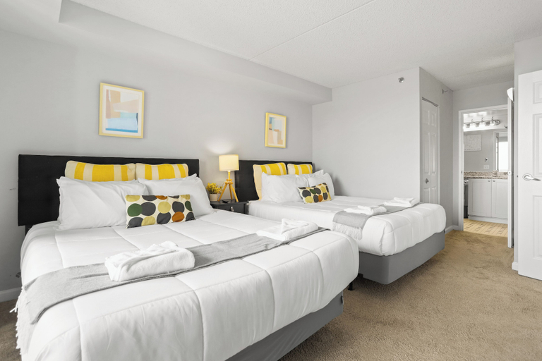 Bedroom 2, Work + Rest in DC Apartments, Arlington