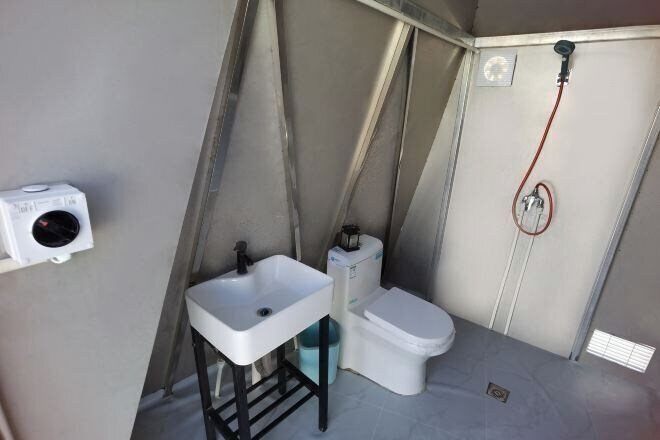 Bathroom, Dunhuang Dreammaker Windy Desert Wild Luxury Star Watching Camp, Jiuquan
