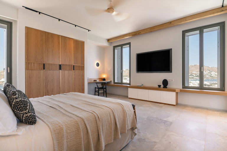 Bedroom 3, Ornos Villas by Alissachni Mykonos, South Aegean