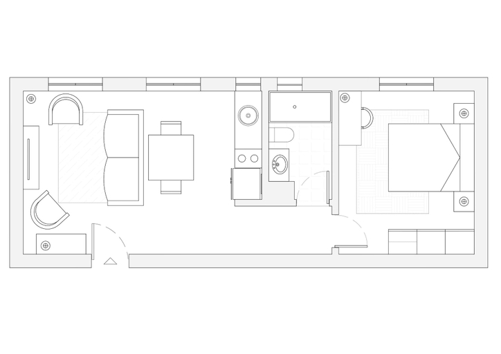 Room 2, M Mal72 Acogedor Apartamento de 1 Dormitorio M, Madrid