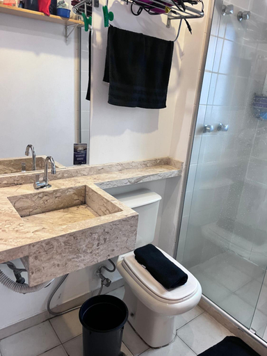 Bathroom, Apart-Hotel 555B Premium - Jose Maria Lisboa, São Paulo