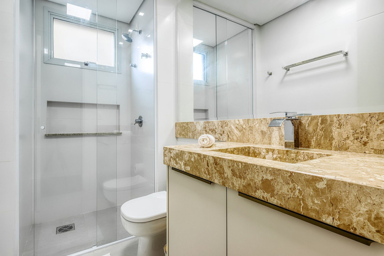 Bathroom 2, Modern Apt With Balcony 150m From the sea Abc0202, Itajaí
