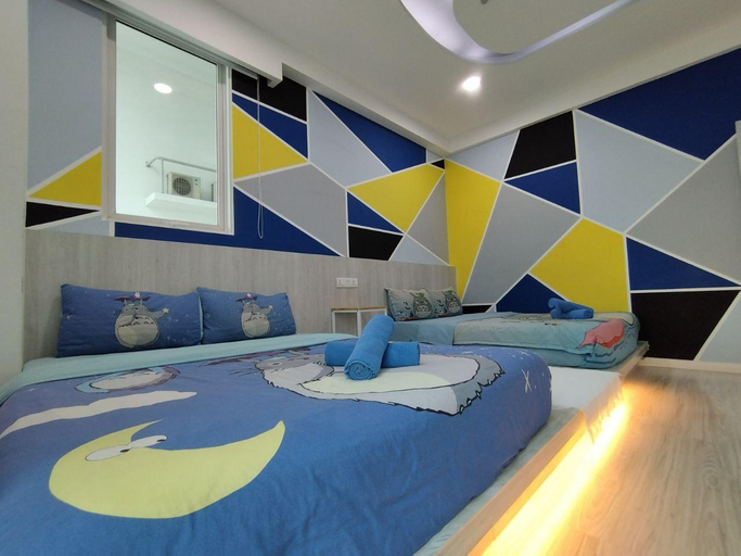 Bedroom 2, reSTARY Cartoon @ Sutera Avenue |Pool, CBD|4BR/12P, Kota Kinabalu