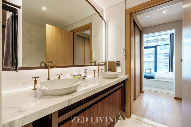 Bathroom 3, Downtown Dubai | Walk to Dubai Mall + Burj Views, Dubai