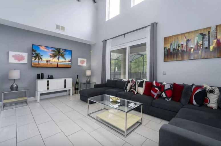 Living area 3, 6Br Retreat W/ South Pool, Spa & Game Room Fun, Osceola