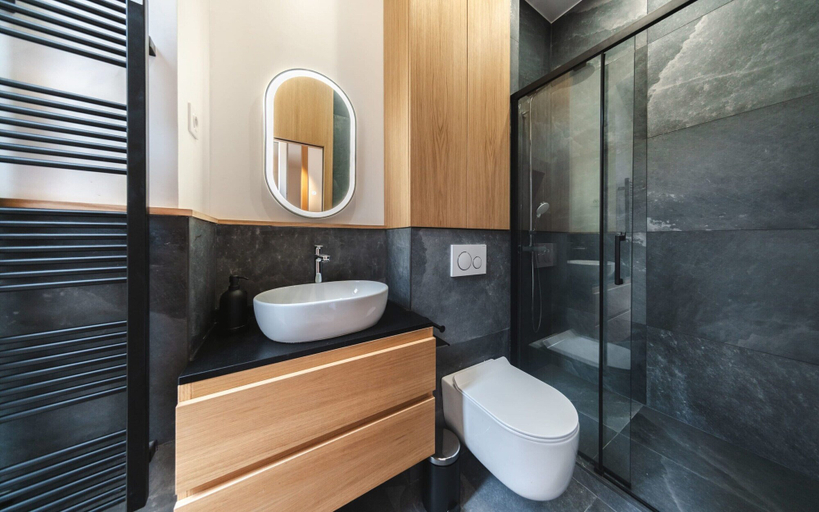 Bathroom, AC Apartment With Terrace in the Center of Paris, Paris