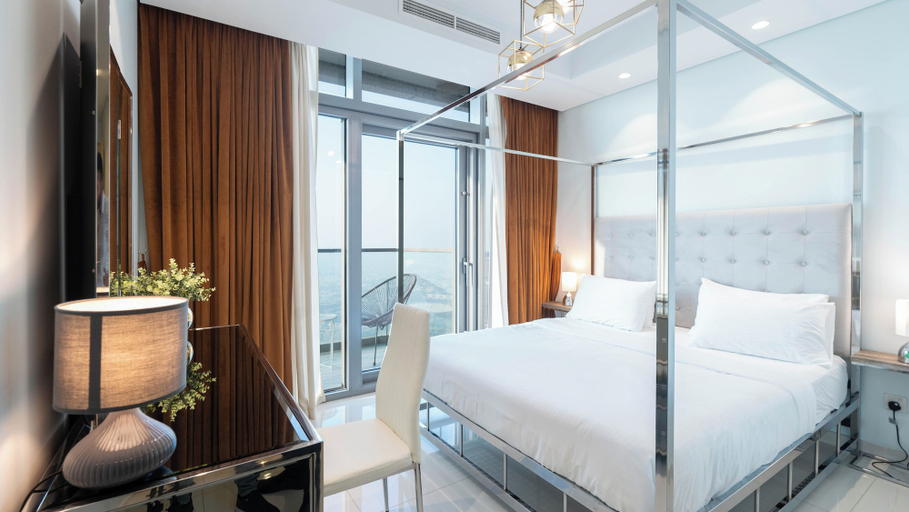 Bedroom 4, Rooftop pool-2BR Apartment Near Downtown, Dubai