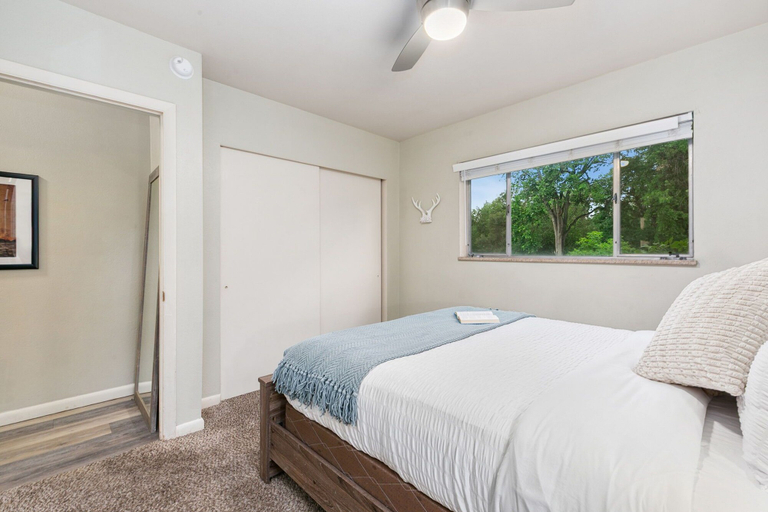 Bedroom 3, Azure Suite Walkable Old Town Condo w/ Park View, Larimer