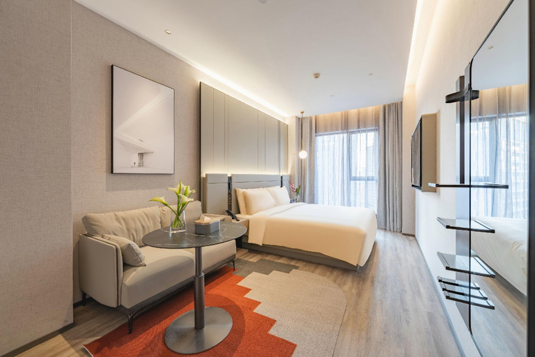 Bedroom 2, Shanghai World Expo Lujiazui Riverside Center Atour S Hotel, Shanghai