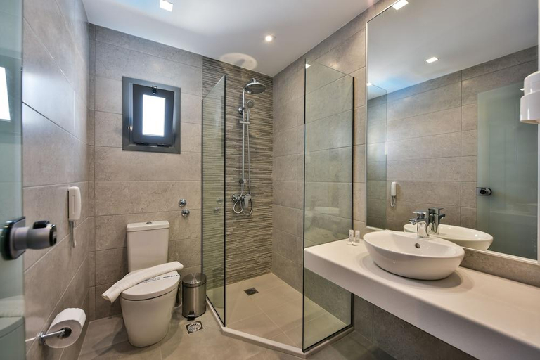 Bathroom 4, Panorama Village Hotel, Crete