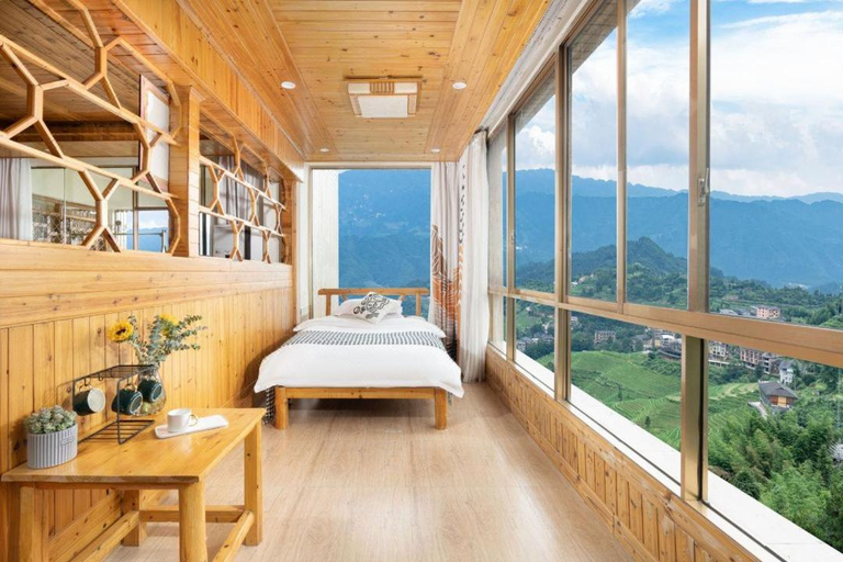 Bedroom 2, Longji Panorama Hotel 龙脊全景楼大酒店, Guilin