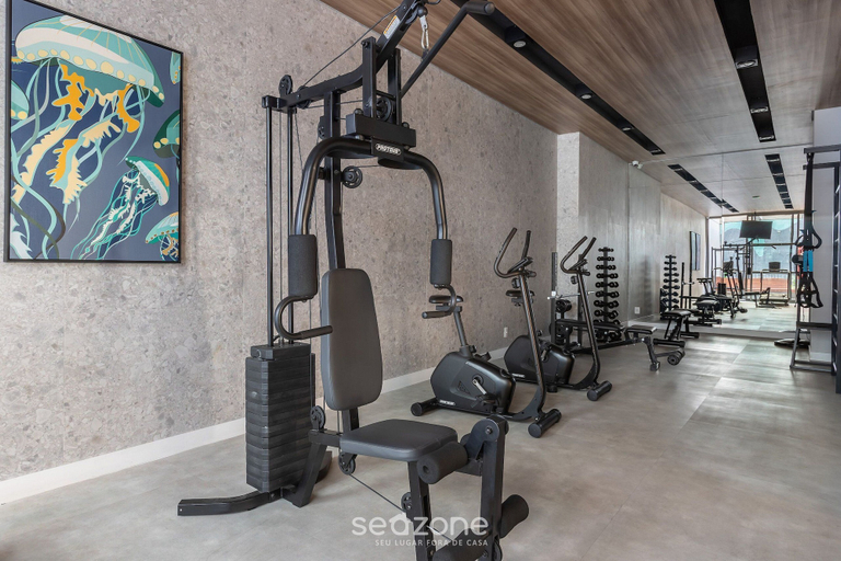 Fitness facility, THK - Building With Pool in the Republica Neighborhood in SP, São Paulo