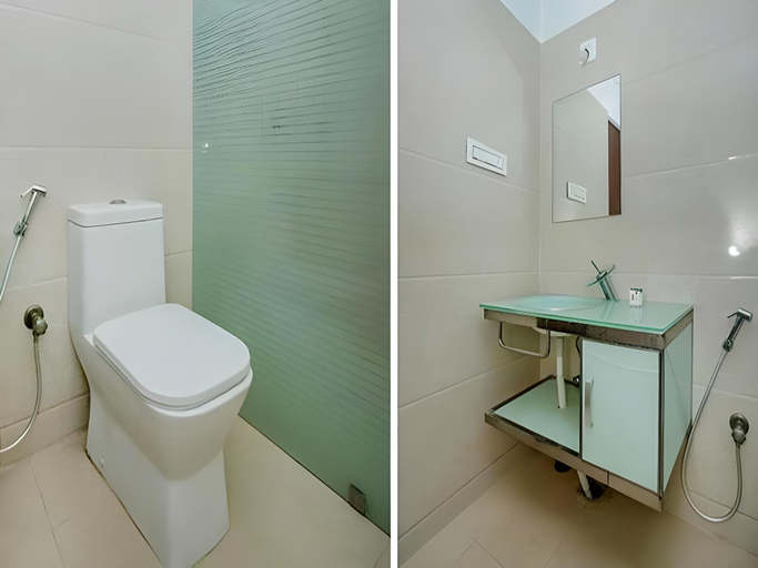 Bathroom 4, FabHotel Emirates Suites, Bangalore