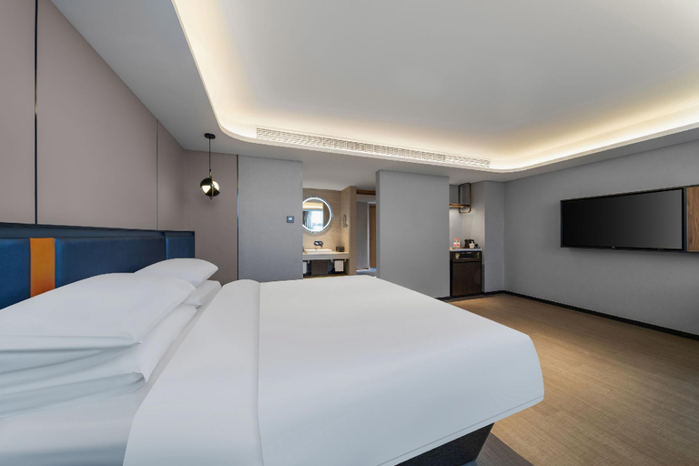 Bedroom 2, Echarm Hotel Wuxi Sanyang Plaza Railway Station, Wuxi