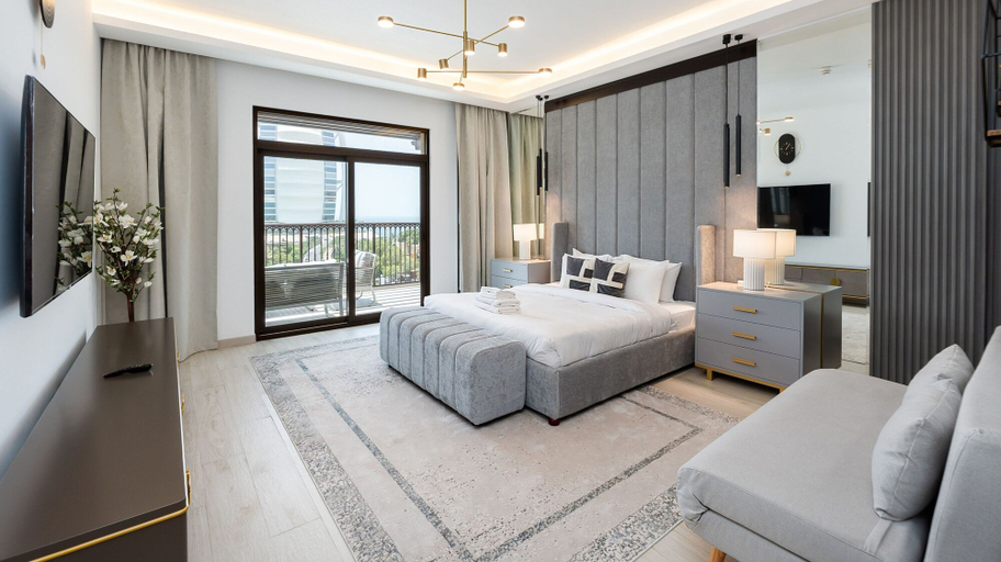 Room 2, Modern 4BR w Full Burj Al Arab View Pvt Rooftop, Dubai