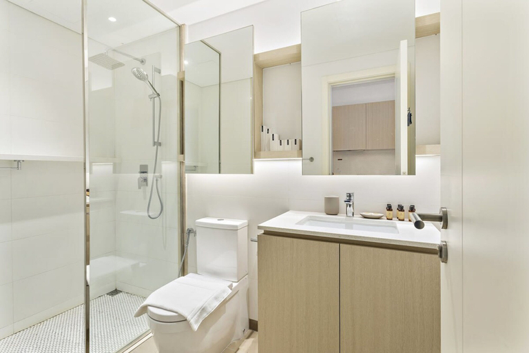 Bathroom, Silkhaus New Modern Studio in JVC Gym and Pool, Dubai