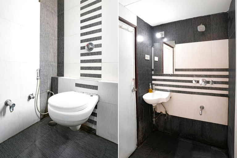 Bathroom, FabHotel Shanti Sadan - V.S Hospital, Madalpur Gam, Ellisbridge, Ahmadabad