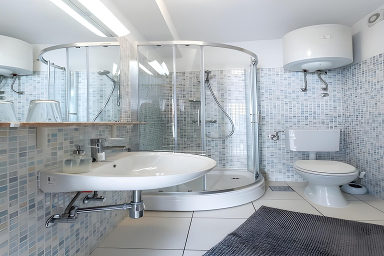 Bathroom 3, Apartments Sonja - Two Bedroom Apartment with Balcony and Garden View A32 ST, Pučišća