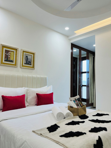 Bedroom 3, Olive Service Apartment DLF Galleria, Gurgaon