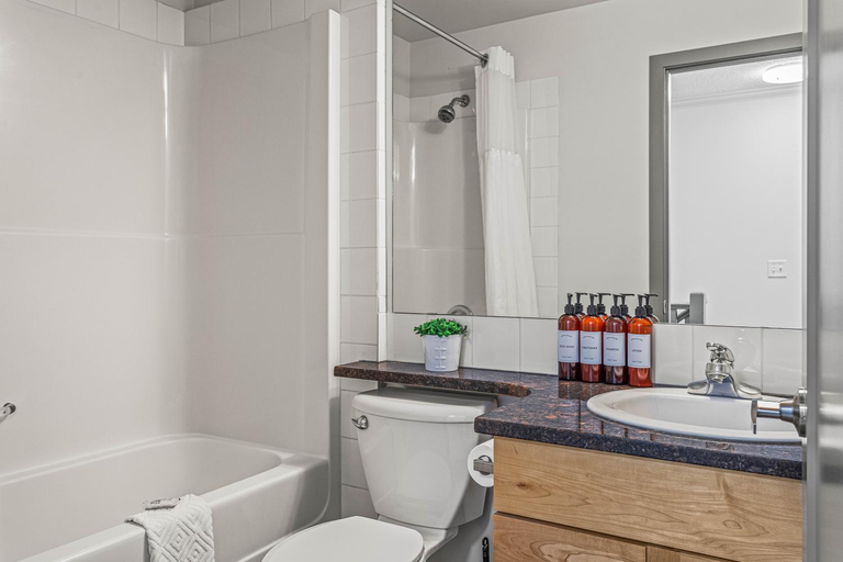 Bathroom 4, Mystic Springs Chalets managed by Little Sister Getaways, Division No. 15