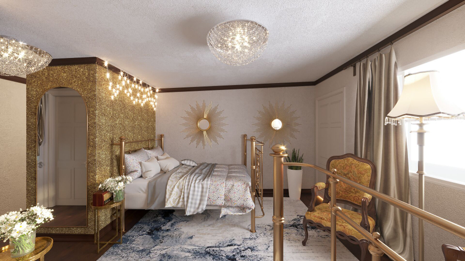 Bedroom 2, The Great Gatsby Motel Inn, Fulton