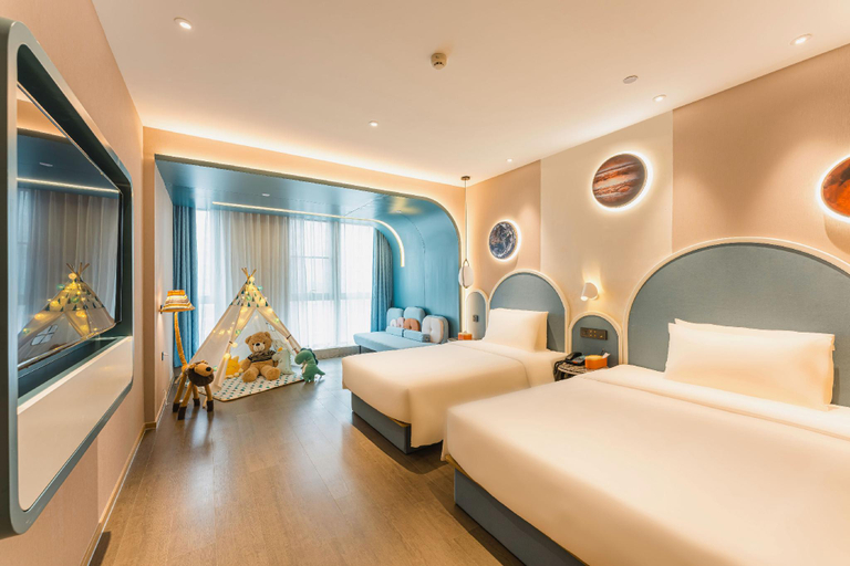 Bedroom 2, Atour Hotel Nanjing Xianlin University Town Jinying Plaza, Nanjing