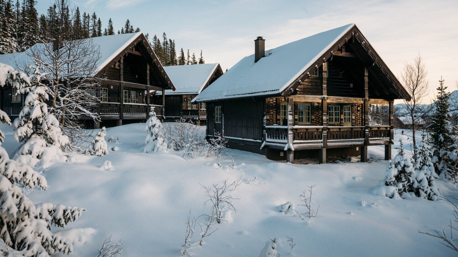 Front of property 4, Kvitåvatn Fjellhytter, Tinn
