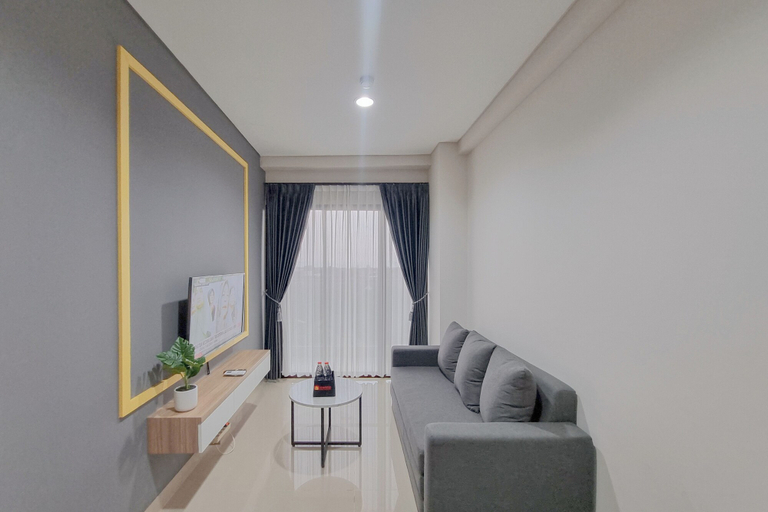 Living room, Minimalist 1Br At Patraland Amarta Apartment, Sleman