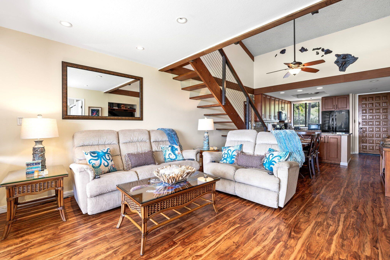 Living area 5, AC - Beautiful Ocean & Golf Views - 2 Bedrooms w/ Loft - Vrkcv, Hawaii