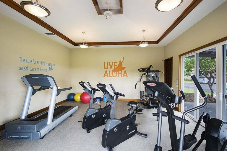 Fitness facility, Prestigious Mauna Lani Resort - Luxurious End Unit - Large Private Lanai! -vrkcv, Hawaii