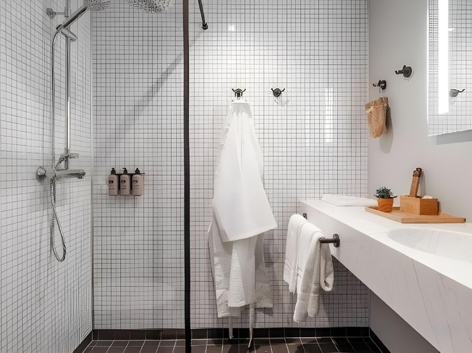 Bathroom 4, The Greenhouse Hotel, Hveragerði
