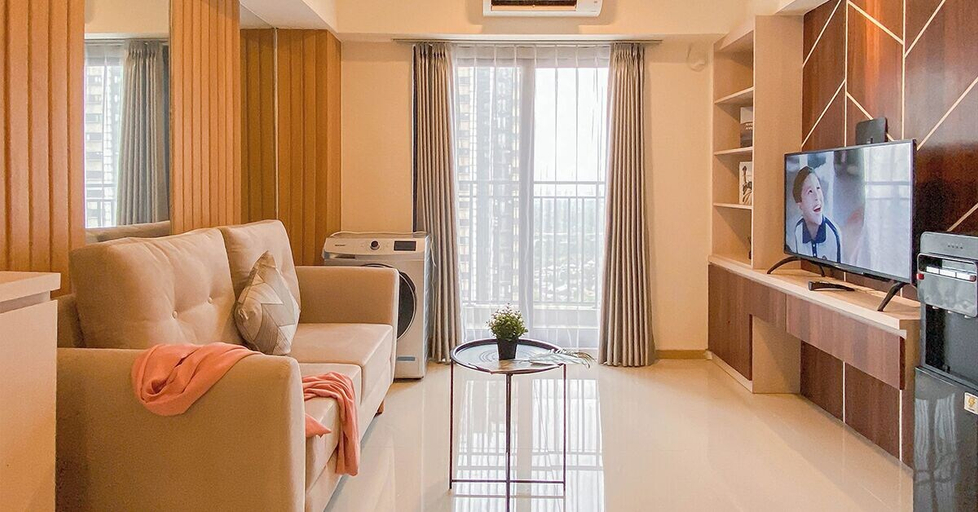 Living room, Comfortable And Minimalist 2Br At Meikarta Apartment, Cikarang