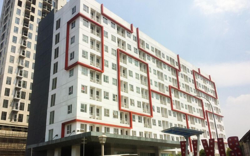Exterior 2, Simple Blue Toned Studio (No Kitchen) At Elvis Tower Apartment, Cikarang