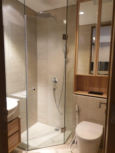 Bathroom, Cozy 1BR Taman Anggrek Residences, WIFI & Netflix, West Jakarta