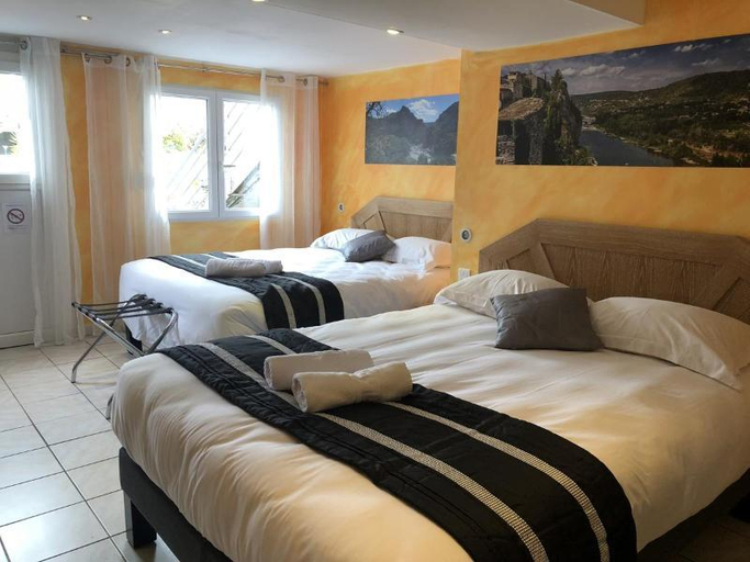 Bedroom 3, Logis Hôtel Bellevue, Ardèche