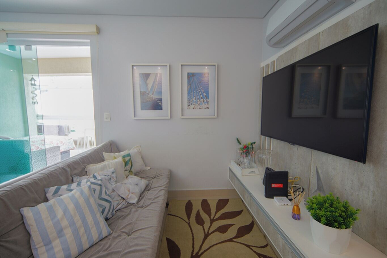 Room 2, Apto pet Friendly c Churrasqueira a 100m da Praia, Guarujá