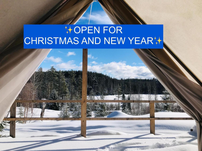 Others 2, Glamping tent in a forest, lake view, Hudiksvall