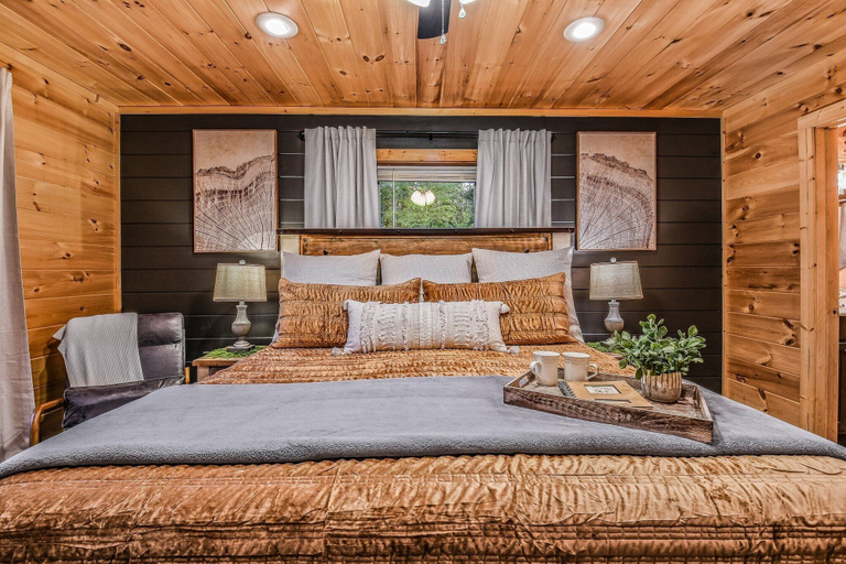 Bedroom, Creekside On The Bluff 2 Bedroom Cabin by RedAwning, Sevier