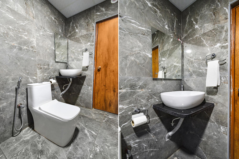 Bathroom 4, FabHotel Prime Srishoin - Near TCS Deccan Park, Hitech City, Hyderabad