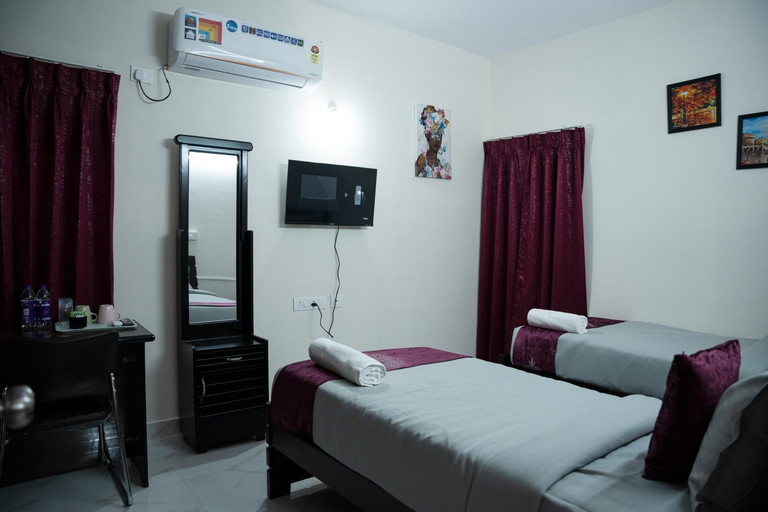 Bedroom 3, Yellow Bells Serviced Apartments Hitech City, Hyderabad